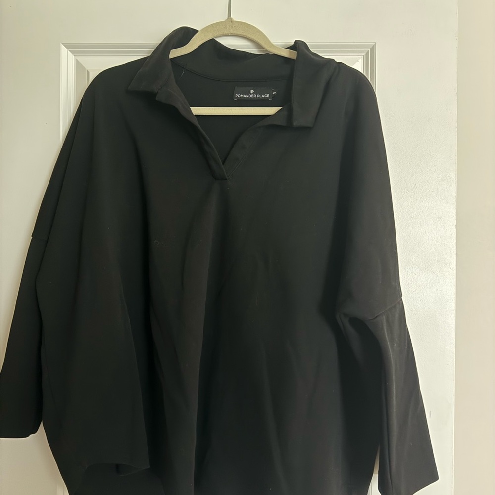 Pomander Place Classic Black Long Sleeve Top